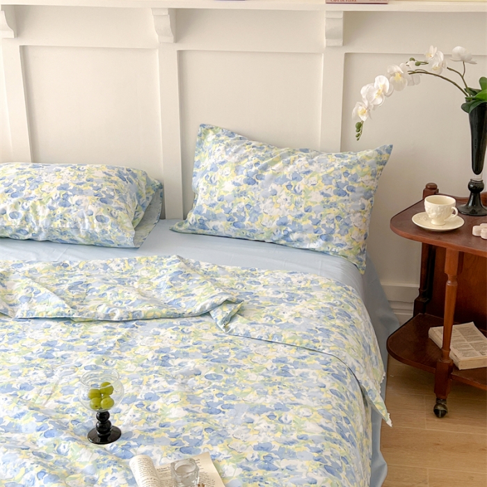 91家纺网 家纺一手货源 找家纺 棉眠 2023 全棉夏被 和风蓝夏被