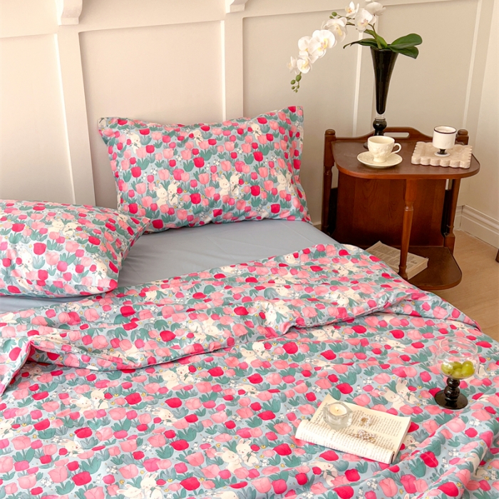 91家纺网 家纺一手货源 找家纺 棉眠 2023 全棉夏被 小桃夏被