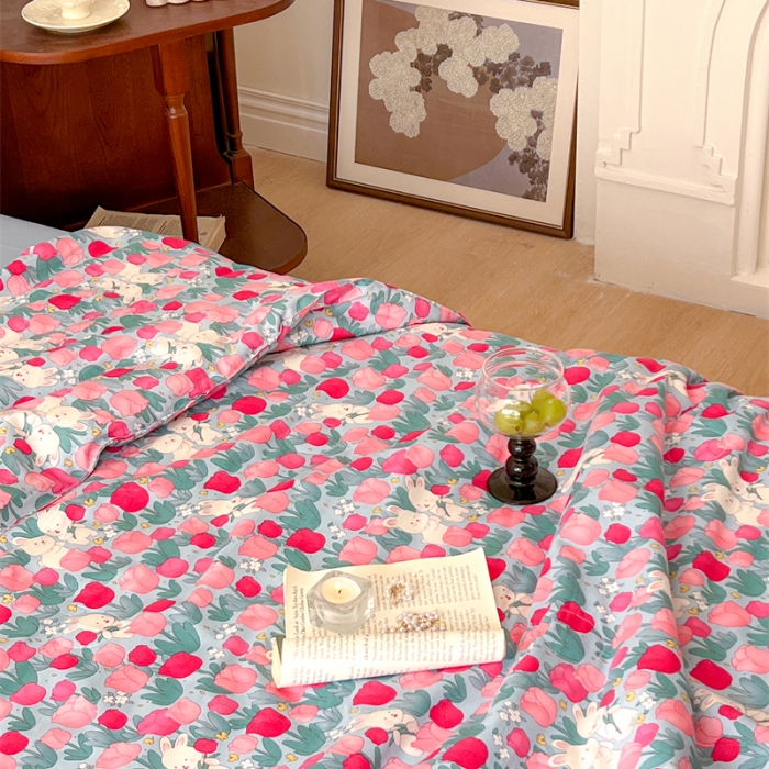 91家纺网 家纺一手货源 找家纺 棉眠 2023 全棉夏被 小桃夏被