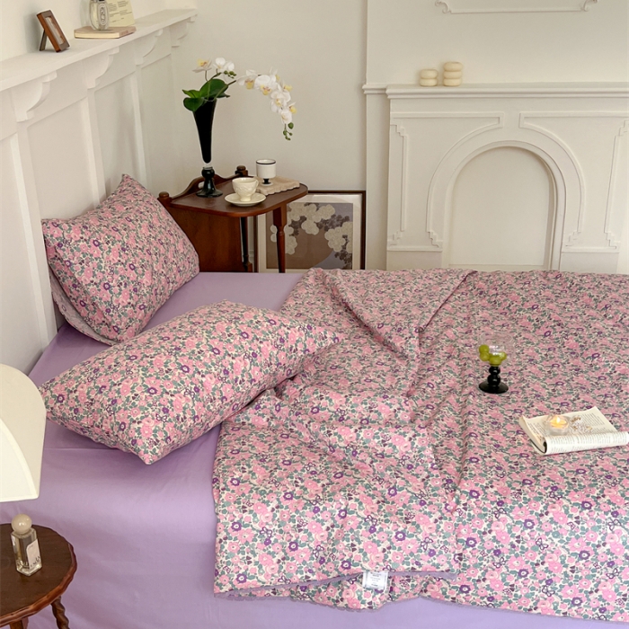 91家纺网 家纺一手货源 找家纺 棉眠 2023 全棉夏被 紫嫣夏被