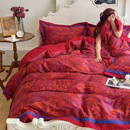 91家纺网 家纺一手货源 找家纺 总 由丽 2025新款数码印花四件套