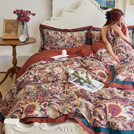 91家纺网 家纺一手货源 找家纺 总 由丽 2025新款数码印花四件套