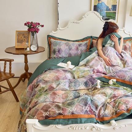 91家纺网 家纺一手货源 找家纺 总 由丽 2025新款数码印花四件套