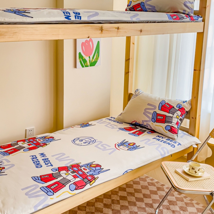 91家纺网 家纺一手货源 找家纺 金丝鸟 2023新款全棉加水晶绒棉加绒床垫套 变形战士