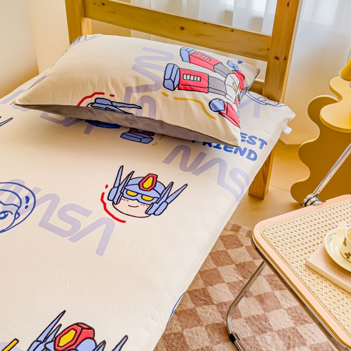 91家纺网 家纺一手货源 找家纺 金丝鸟 2023新款全棉加水晶绒棉加绒床垫套 变形战士