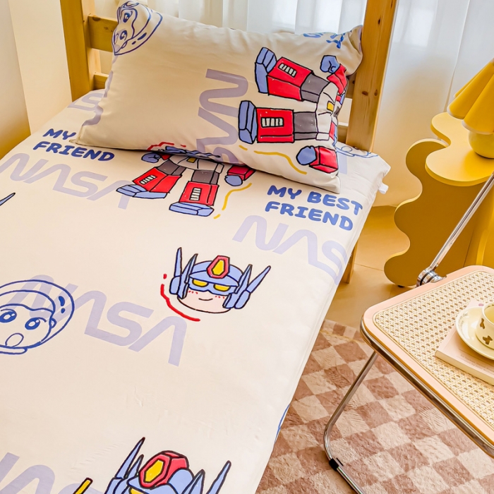 91家纺网 家纺一手货源 找家纺 金丝鸟 2023新款全棉加水晶绒棉加绒床垫套 变形战士