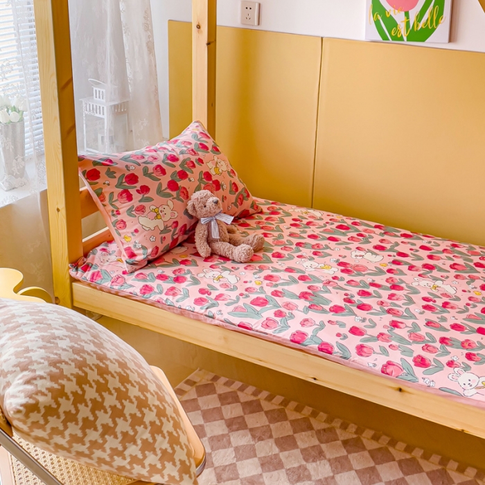 91家纺网 家纺一手货源 找家纺 金丝鸟 2023新款全棉加水晶绒棉加绒床垫套 馥郁