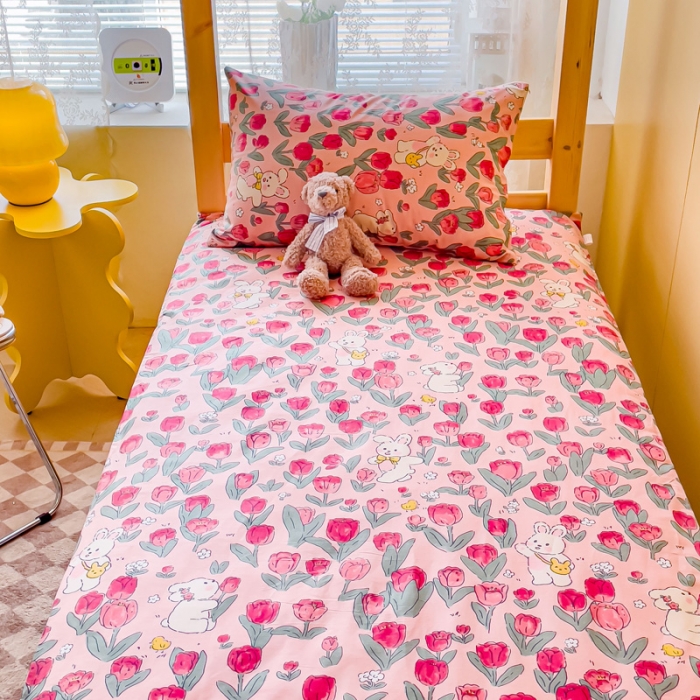 91家纺网 家纺一手货源 找家纺 金丝鸟 2023新款全棉加水晶绒棉加绒床垫套 馥郁