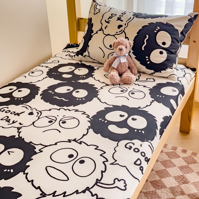 91家纺网 家纺一手货源 找家纺 金丝鸟 2023新款全棉加水晶绒棉加绒床垫套 小煤球