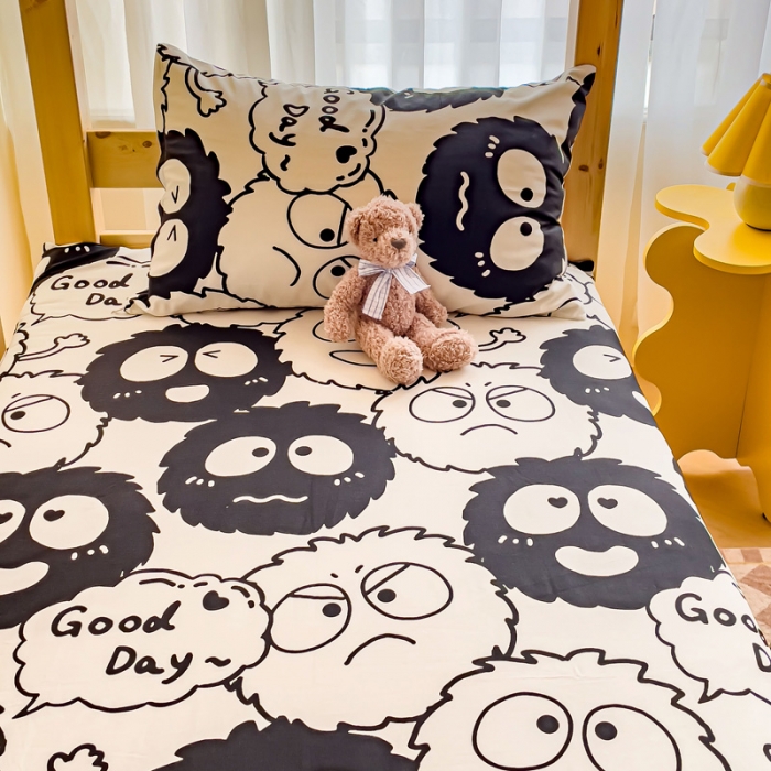 91家纺网 家纺一手货源 找家纺 金丝鸟 2023新款全棉加水晶绒棉加绒床垫套 小煤球