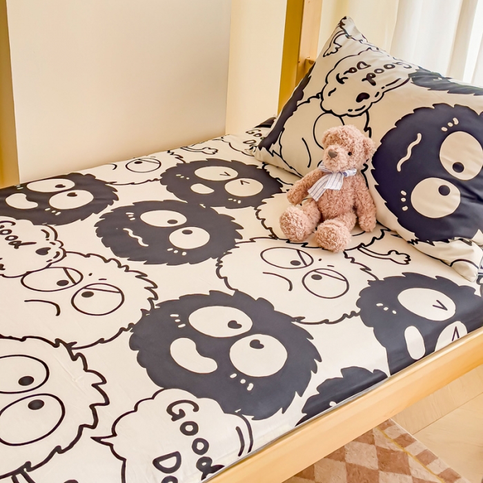 91家纺网 家纺一手货源 找家纺 金丝鸟 2023新款全棉加水晶绒棉加绒床垫套 小煤球