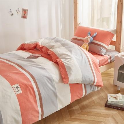 91家纺网 家纺一手货源 找家纺 艾佳宝贝 2023新款开学季上下铺全棉水洗棉套件 奋斗橘
