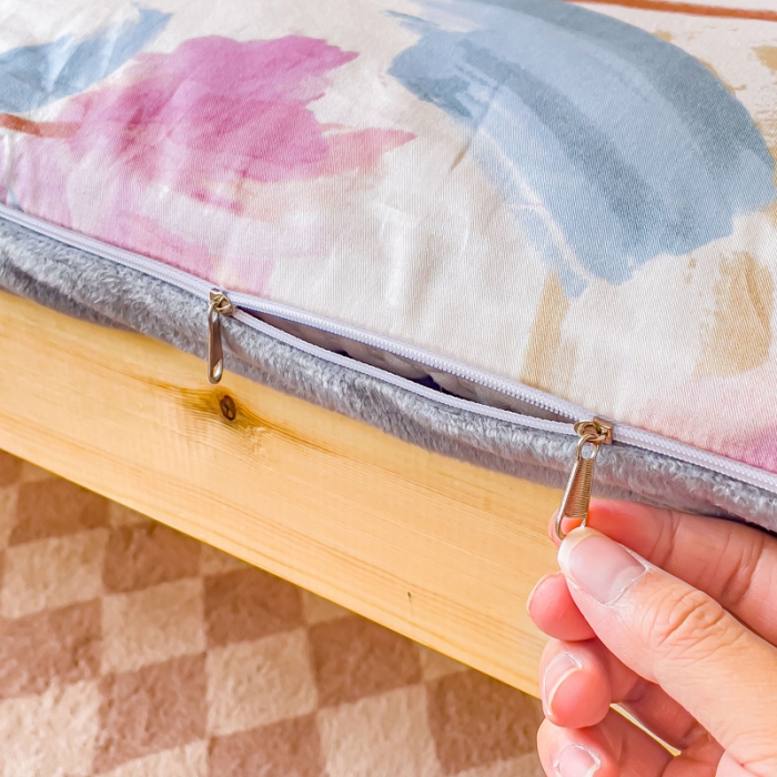 91家纺网 家纺一手货源 找家纺 金丝鸟 2023新款全棉加水晶绒棉加绒床垫套 晕染花香