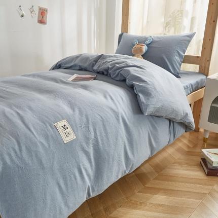 91家纺网 家纺一手货源 找家纺 艾佳宝贝 2023新款开学季上下铺全棉水洗棉套件