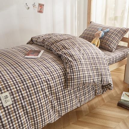 91家纺网 家纺一手货源 找家纺 艾佳宝贝 2023新款开学季上下铺全棉水洗棉套件