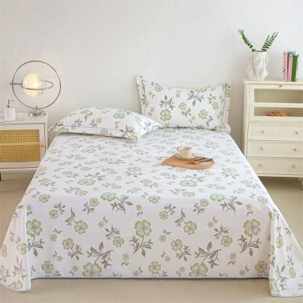 91家纺网 家纺一手货源 找家纺 总 首爱 2025新款原棉老粗布床单款凉席三件套