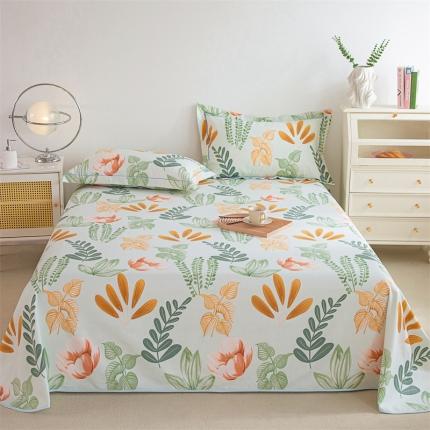 91家纺网 家纺一手货源 找家纺 总 首爱 2025新款原棉老粗布床单款凉席三件套