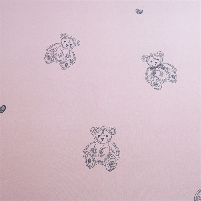 91家纺网 家纺一手货源 找家纺 首爱 2025新款原棉老粗布床单款三件套 乖乖熊—粉