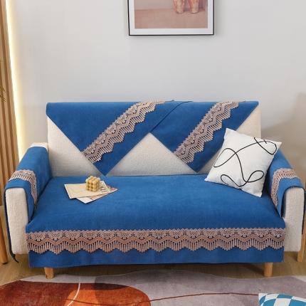 91家纺网 家纺一手货源 找家纺 （总）启博家纺 2023新款雪尼尔纯色防滑沙发垫沙发巾