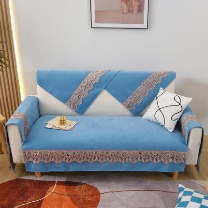 91家纺网 家纺一手货源 找家纺 （总）启博家纺 2023新款雪尼尔纯色防滑沙发垫沙发巾