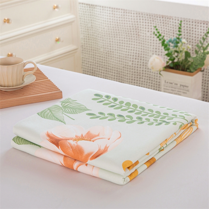 91家纺网 家纺一手货源 找家纺 首爱 2025新款原棉老粗布床单款三件套 夏日暖阳