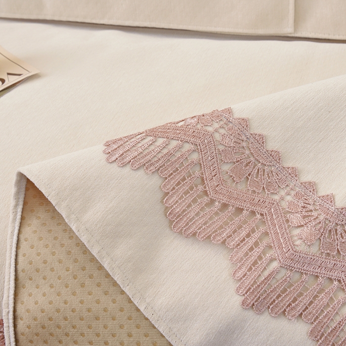 91家纺网 家纺一手货源 找家纺 启博家纺 2023新款雪尼尔纯色防滑沙发垫沙发巾 奶油白