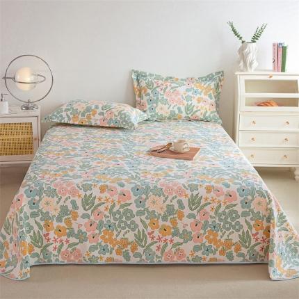 91家纺网 家纺一手货源 找家纺 总 棉乐町 2025新款原棉老粗布床单款三件套