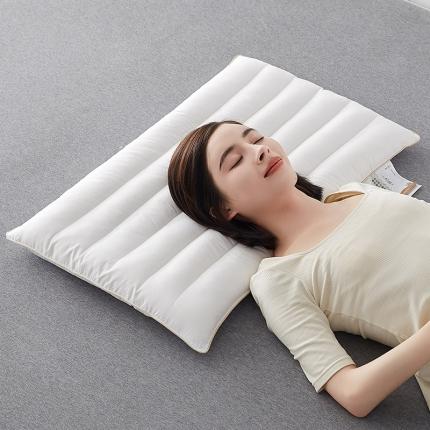 91家纺网 家纺一手货源 找家纺 乐可 2023新款全棉低平蚕咝枕 低平蚕咝枕-单边低枕