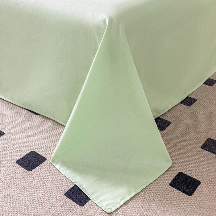 91家纺网 家纺一手货源 找家纺 涵宸家纺 2023新款全棉提花菲比系列四件套 菲比-白绿