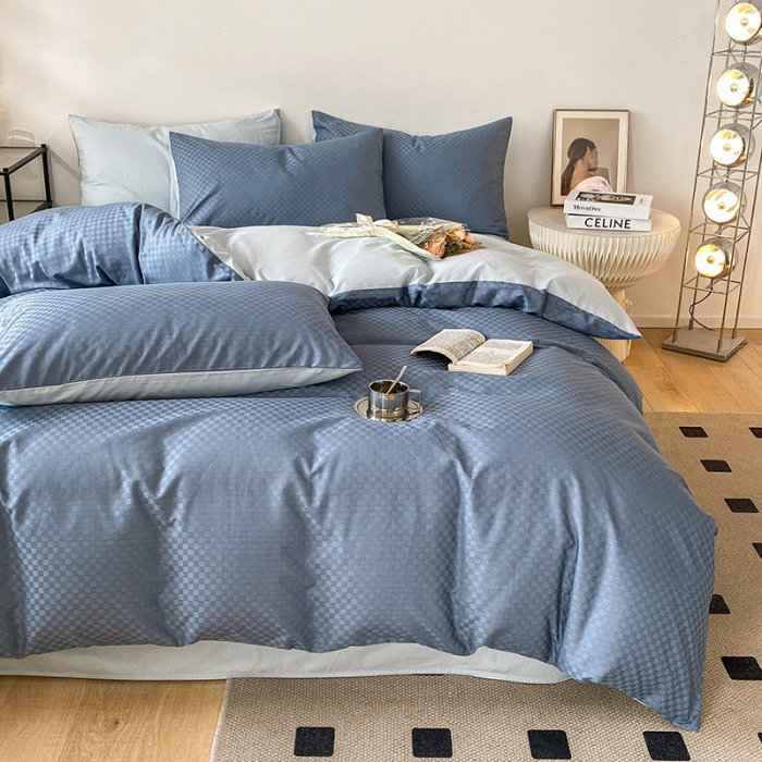 91家纺网 家纺一手货源 找家纺 涵宸家纺 2023新款全棉提花菲比系列四件套 菲比-宾利兰