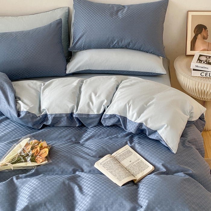 91家纺网 家纺一手货源 找家纺 涵宸家纺 2023新款全棉提花菲比系列四件套 菲比-宾利兰