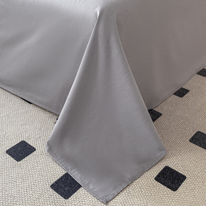 91家纺网 家纺一手货源 找家纺 涵宸家纺 2023新款全棉提花菲比系列四件套 菲比-高级灰