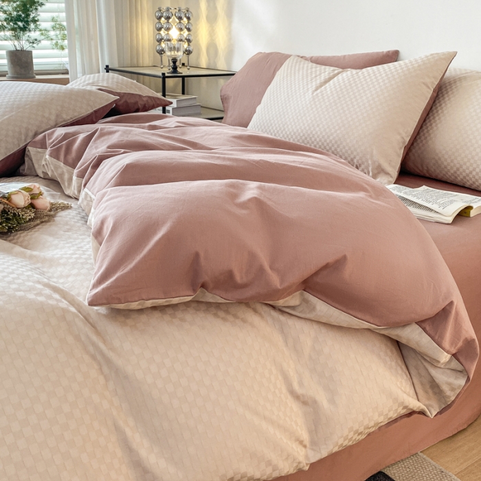 91家纺网 家纺一手货源 找家纺 涵宸家纺 2023新款全棉提花菲比系列四件套 菲比-莎豆其