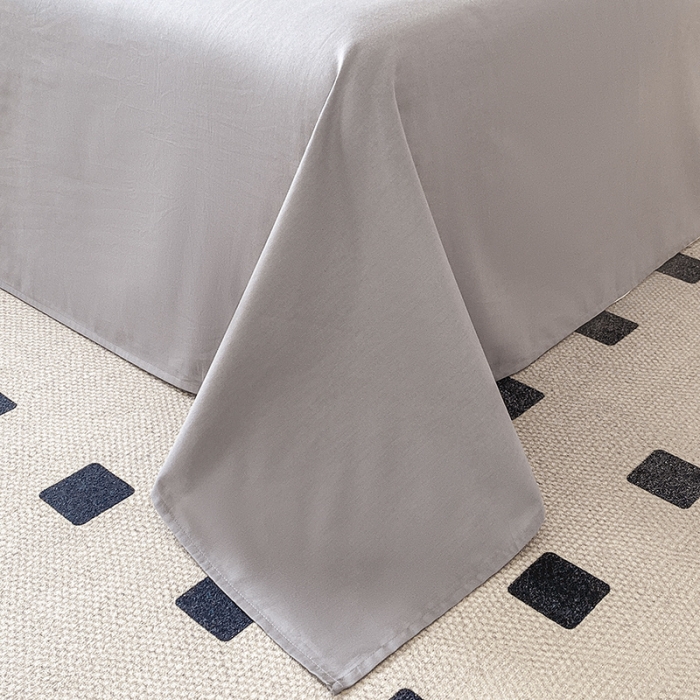 91家纺网 家纺一手货源 找家纺 涵宸家纺 2023新款全棉提花菲比系列四件套 菲比-莎灰