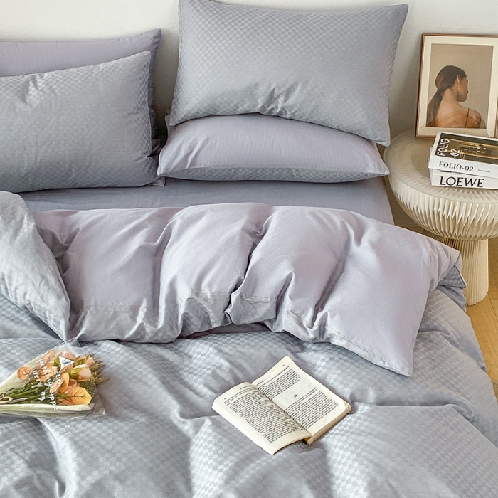 91家纺网 家纺一手货源 找家纺 涵宸家纺 2023新款全棉提花菲比系列四件套 菲比-星兰