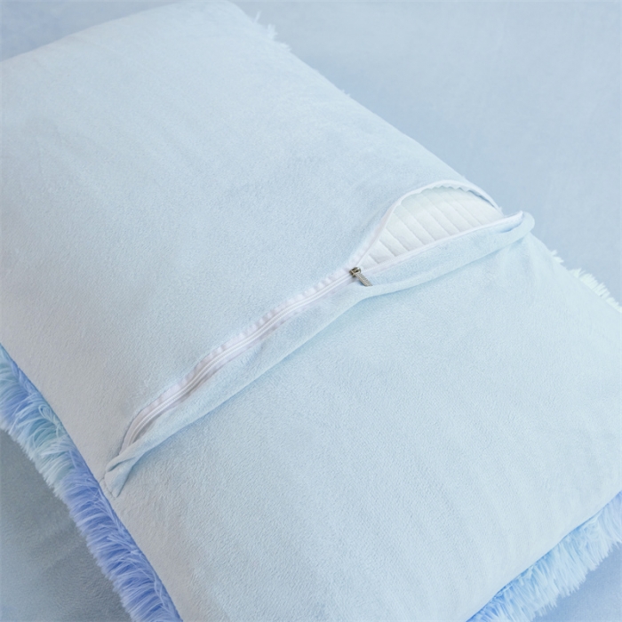 91家纺网 家纺一手货源 找家纺 品尚嘉家纺2025新款扎染水貂绒四件套长毛绒保暖套件 薄荷绿