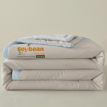 91家纺网 家纺一手货源 找家纺 易博被业 热卖直播热款水洗针织棉手包边夏凉被 典雅灰