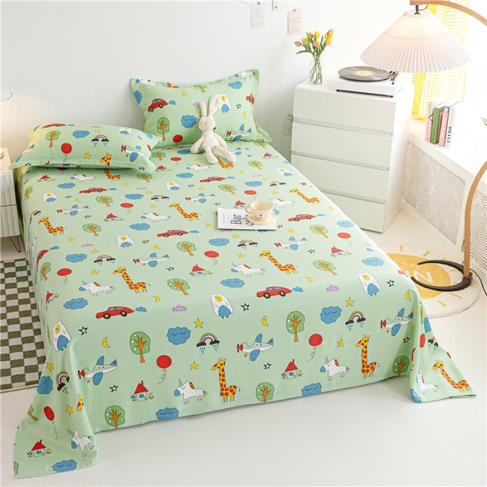 91家纺网 家纺一手货源 找家纺 首爱 2025新款竹纤维凉席三件套 动物派对