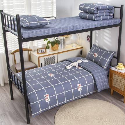 91家纺网 家纺一手货源 找家纺 乐旗 2023新款13372全棉三件套 金榜题名-灰