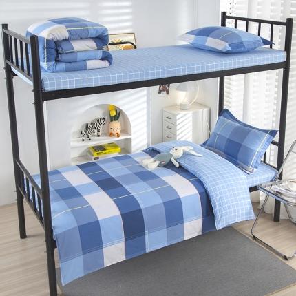 91家纺网 家纺一手货源 找家纺 乐旗 2023新款13372全棉三件套 蓝调青春