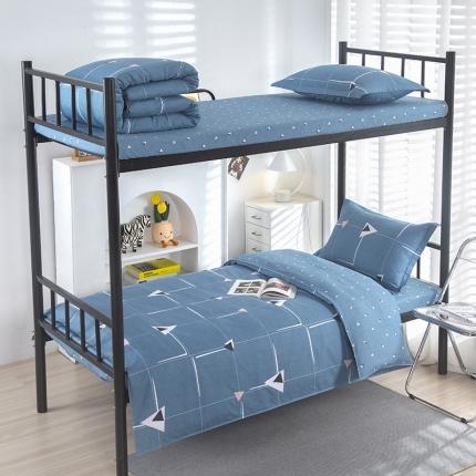 91家纺网 家纺一手货源 找家纺 乐旗 2023新款13372全棉三件套 趣味几何