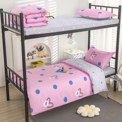 91家纺网 家纺一手货源 找家纺 乐旗 2023新款13372全棉三件套 字母甜心