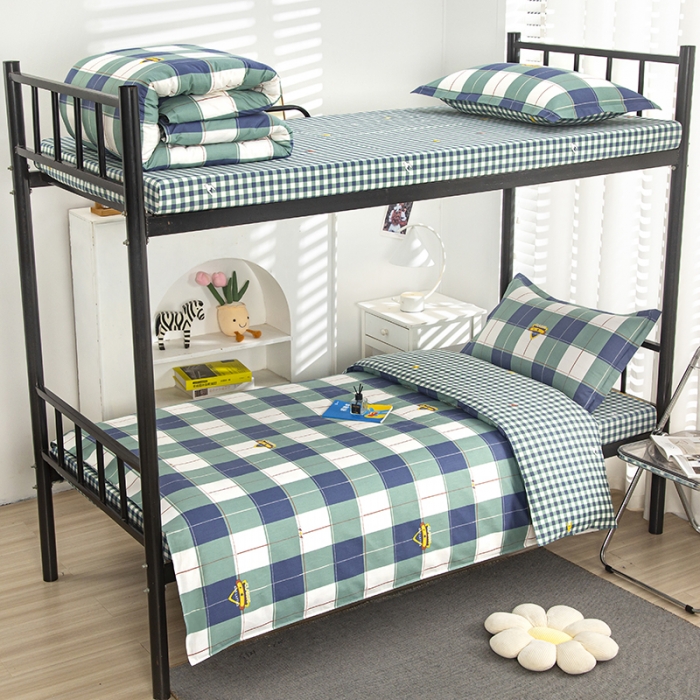 91家纺网 家纺一手货源 找家纺 乐旗 2023新款13372全棉三件套 宝利格-绿