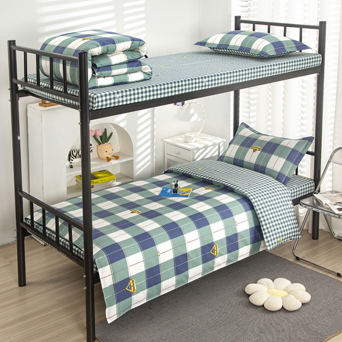 91家纺网 家纺一手货源 找家纺 乐旗 2023新款13372全棉三件套 宝利格-绿