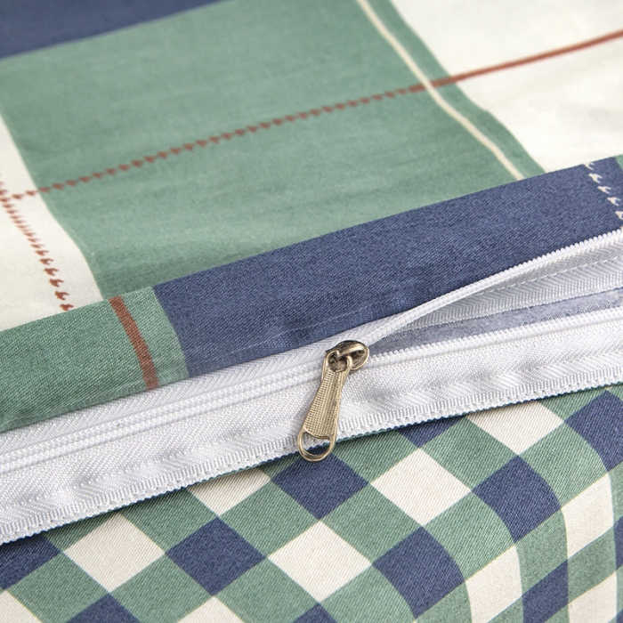 91家纺网 家纺一手货源 找家纺 乐旗 2023新款13372全棉三件套 宝利格-绿