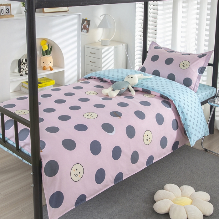 91家纺网 家纺一手货源 找家纺 乐旗 2023新款13372全棉三件套 波点