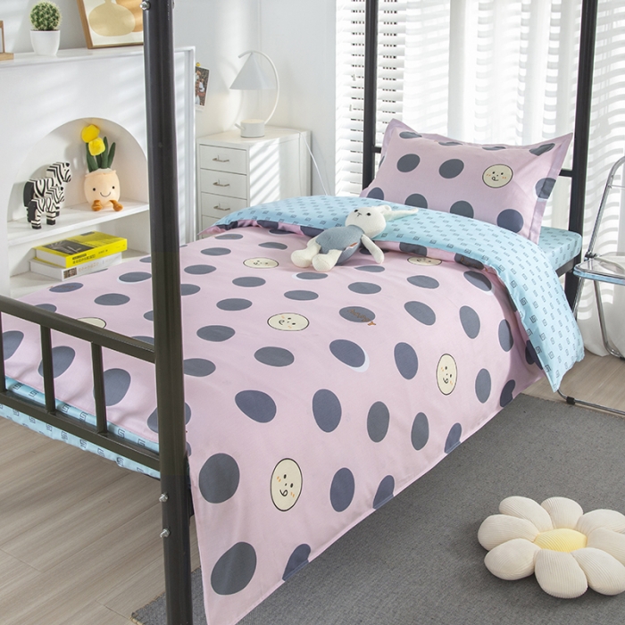 91家纺网 家纺一手货源 找家纺 乐旗 2023新款13372全棉三件套 波点