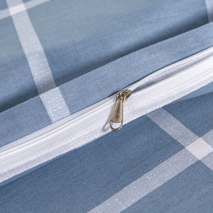 91家纺网 家纺一手货源 找家纺 乐旗 2023新款13372全棉三件套 海蓝格