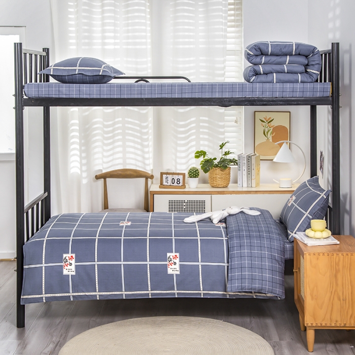 91家纺网 家纺一手货源 找家纺 乐旗 2023新款13372全棉三件套 金榜题名-灰