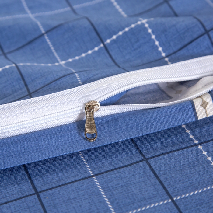 91家纺网 家纺一手货源 找家纺 乐旗 2023新款13372全棉三件套 金榜题名-蓝